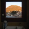 And through the bathroom window.